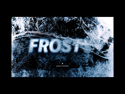 Frosty Interactions ❄ 3d animation branding c4d christmas cinema 4d cold frost ice interaction octane typography ui ux web design website