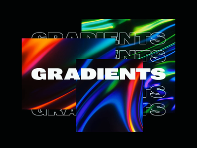 Gradients In Motion 3d abstract animation brand branding c4d cinema 4d color colours glitch gradient interaction liquid logo motion octane octanerender render smooth typography