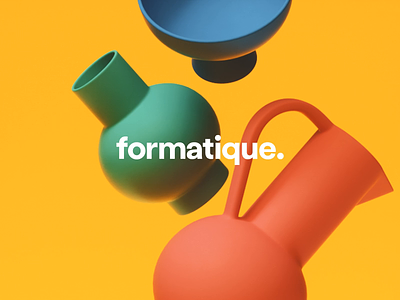 Formatique Branding 3d abstract animation brand branding c4d cinema 4d colour format graphic design idenity logo logo design logo design branding octane pattern pots render shapes typography