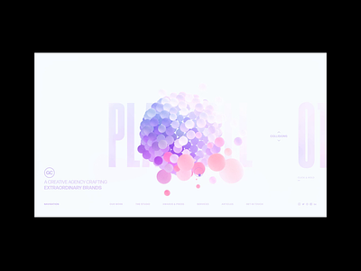 🤹 3d abstract animation branding c4d cinema 4d identity interaction octane particles render typography ui ux web design website