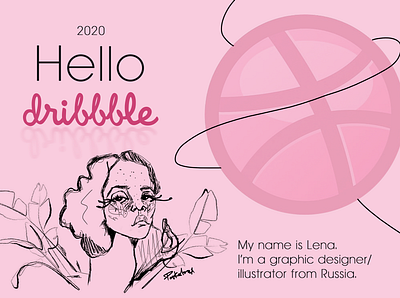 My first dribble design designer firstshot hello dribble illustration illustrator pink russia vector