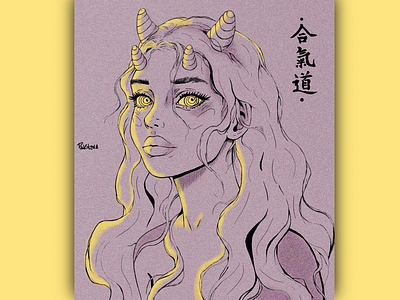 portrait art artist designer draw eye girl graphic design illustration illustrator pink yellow