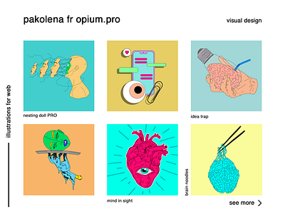 Illustrations for opium.pro art artwork branding design designer illustration illustrator logo russia ui ux vector