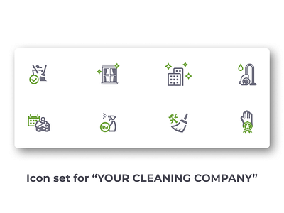 Icon set: cleaning