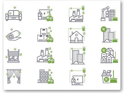 Cleaning Icon set