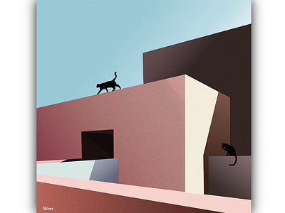 Minimal cat black cat design designer icon illustration illustrator minimal pic ui ux vector web