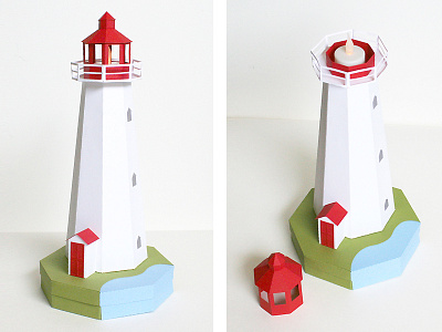 Paper lighthouse gift box