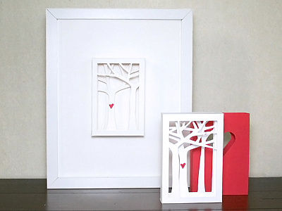 Valentine's day 3d heart paper trees valentines day