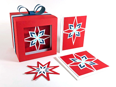 North Star Collection - cards and gift box 3d box cards christmas gift gift box gift cards hangtag holiday north star paper papercraft star