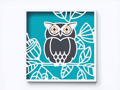 Garden owl 3d flowers garden owl paper