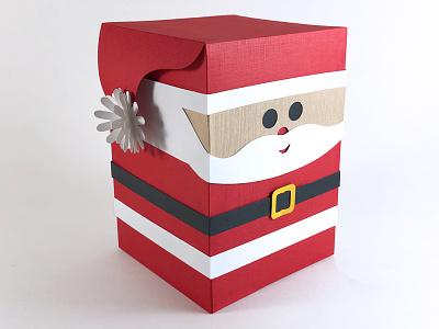 Santa Box Peep gift box 3d cartoon christmas december gift gift box holiday kids paper paper art santa santa claus wrapping