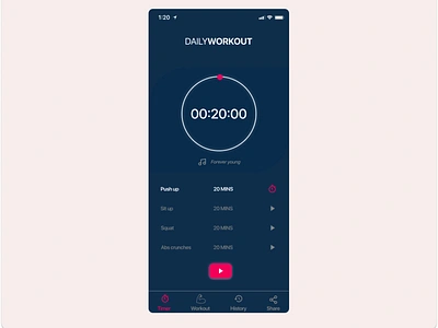 COUNTDOWN TIMER app dailyui design flat ui uidaily uidailychallenge uidesign ux