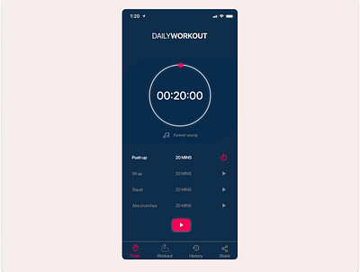 COUNTDOWN TIMER app dailyui design flat ui uidaily uidailychallenge uidesign ux