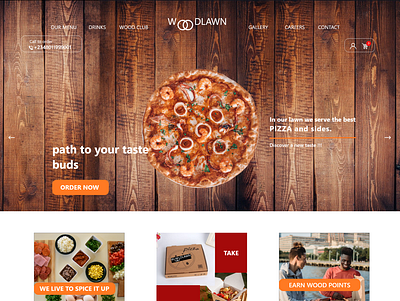 FOOD WEBSITE: WOODLAWN design food web food website product design restaurant ui ui design ux ux design website