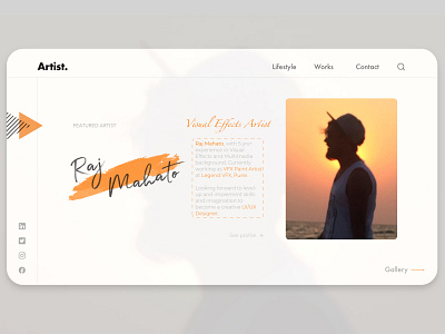 Raj Mahato - Artist adobe xd artist design mahato portfolio profile raj resume design typography ui ux