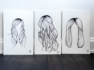 Trio of hairdos, part II beach blow dry brush glam hair hairdo ink straight