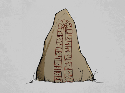 Runic Stone illustration runic stone vector
