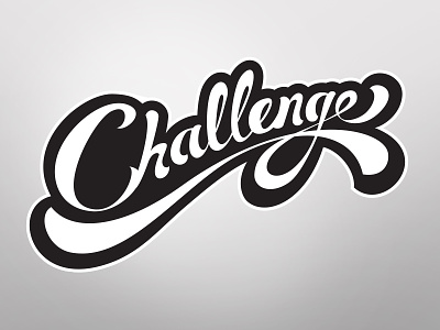 Challenge branding identity illustration logo typostration vector
