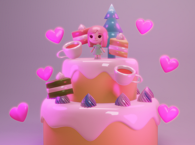 sweets party 3d 3d art 3d modeling cute 3d design
