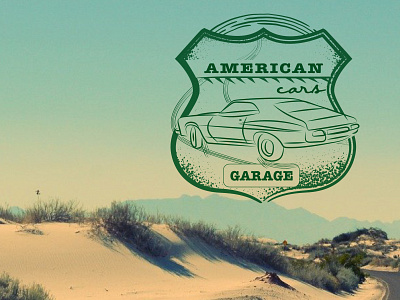 Logo design American cars Garage brand branding car garage logo logo design mechanic vector logo