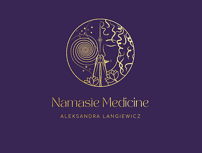 Logo Namaste Medicine brand identity branding holistic logo logo design meditation namaste personal brand visual identity