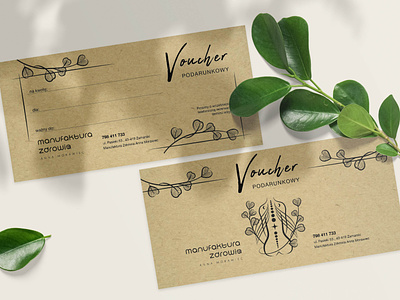 Gift Voucher branding craft eco natural visual identity voucher