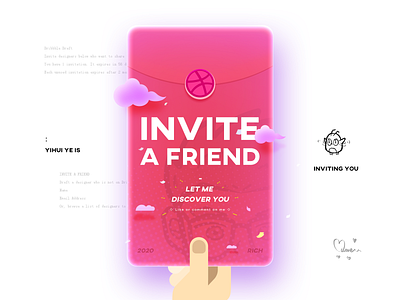 Easy Dribbble Invites Giveaway design icon illustration invite friends