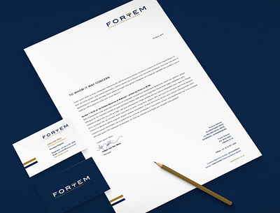 FORTEM brochure design business card design engineering graphic design identity design logo typography