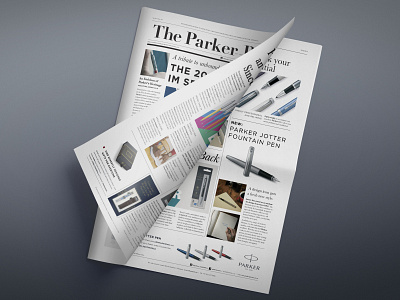 Parker Pens advertising branding brochure design design graphic design print typography