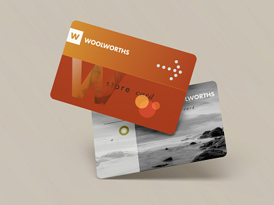 Woolworths Store Cards branding credit cards design graphic design retail typography