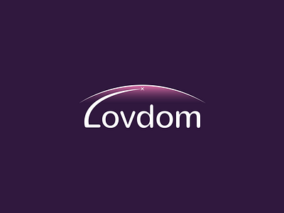 Lovdom - Logo Concept a adobe concept condom creative design flat illustrator logo love lovely lover lovers pink purple sex test try violet white