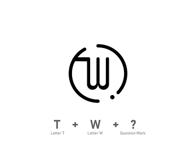 Taarfa Wa ? - Logo Concept a adobe black concept creative design flat graphic illustrator letter logo monogram monogram design monogram letter mark monogram logo t w wavinci white