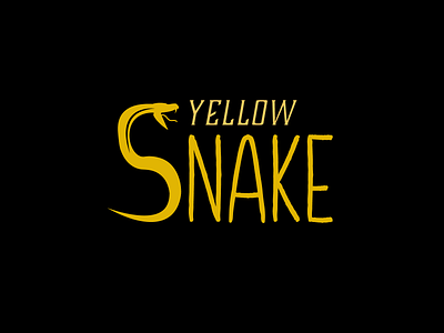 Yellow Snake - Logo Concept a adobe black concept creative design flat graphic illustrator lettermark lettermark logo lettermarklogo lettermarks logo s snake snake logo test wavinci yellow