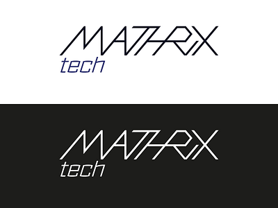 Mathrix Tech - Logo Concept 1 a adobe black code concept creative design development flat graphic illustrator logo logotype logotypes research tech type white