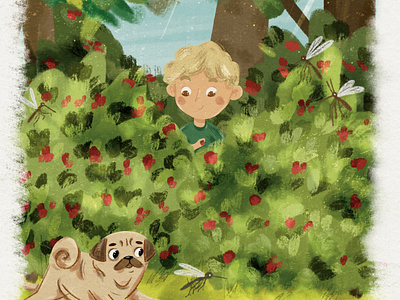 Leo book book cover boy children illustration design drawing illustration illustration for book kids illustration pug
