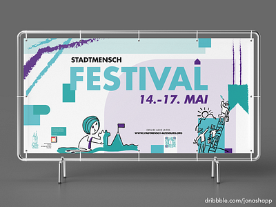 Stadtmensch Festival - Banner banner design branding design flat banner print print design social social network vector