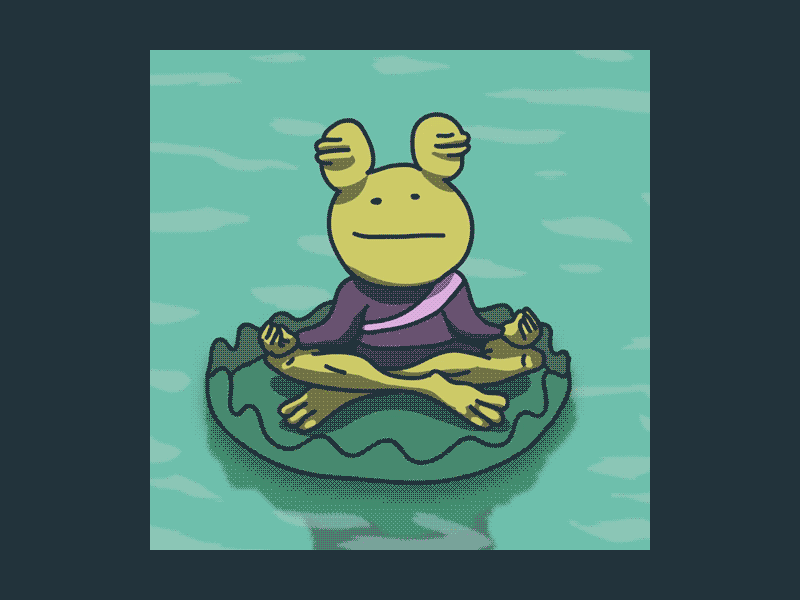ZEN fly frog grenouille illustration illustrator motiongraphics mouche relax yoga zen