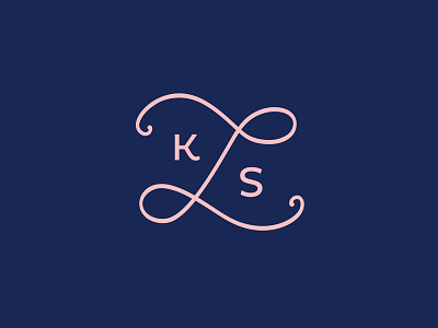 LKS Photography Secondary Logo lks logo logomark monogram navy photography pink