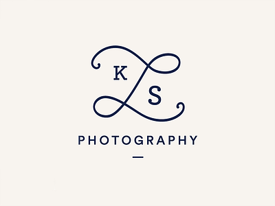 LKS Photography Logo branding cream identity logo navy photography logo
