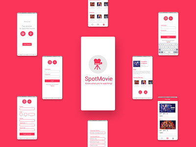 SpotMovie - Movie Detector App app design community design design app interaction mobile app movie movie app ui ux uidesign ux design uxdesign uxui