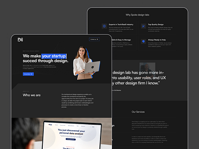 DM Agency - SaaS Landing Page 🔥 blacktheme darktheme landing page landingpagedesign minimal saas landing page saas website saaslandingpage ui ui design ux