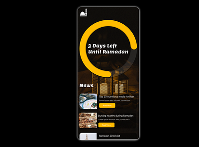 Ramadan Countdown App | TetchTech Studio app app design design ui ux