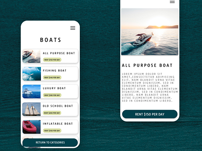 Boat Rental Service App Product Page | TetchTech Studio