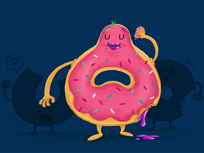 donut cartoon donut food illustrator love