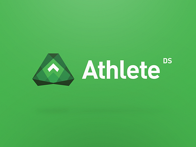 Athlete Ds Green identity logo sports