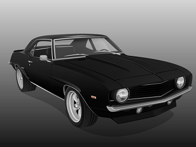 Black Camaro camaro car vector