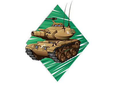 Sheridan army illustration tank usa vector