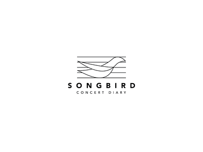 SongBird company logo design flat illustration music vector