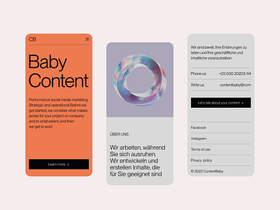 Baby Content Mobile branding design flat illustration logo minimal ui vector web website