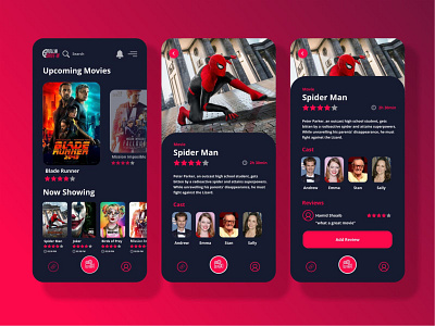 Cinema Ticket Booking App app design graphic design icon illustration illustrator logo ui ux vector